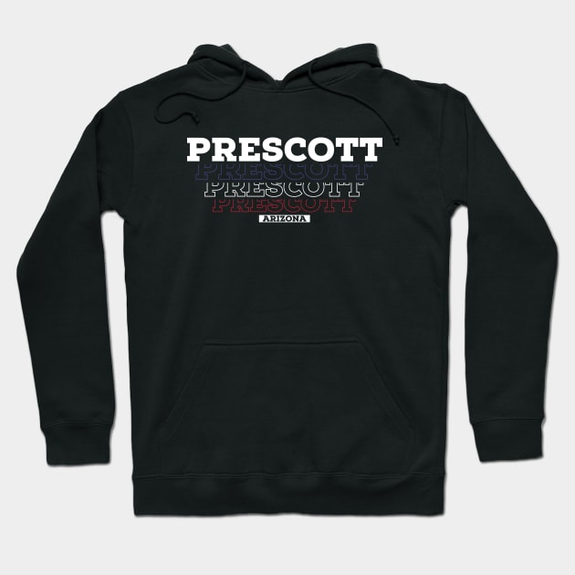 Prescott Arizona USA Vintage Hoodie by Zen Cosmos Official